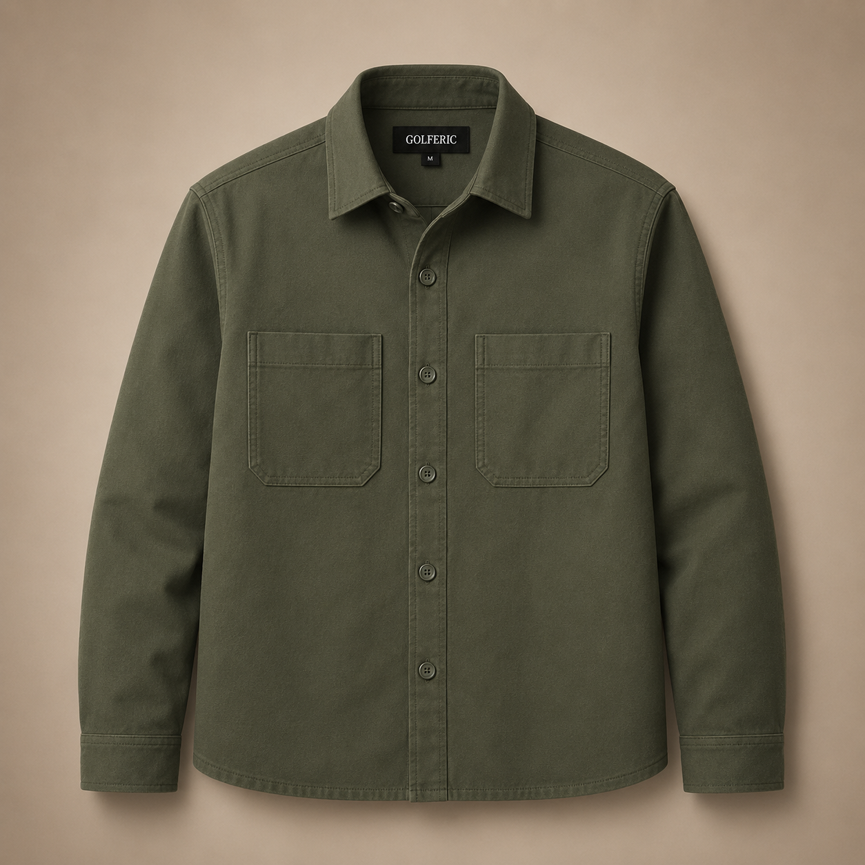 Cotton Overshirt Olive main image