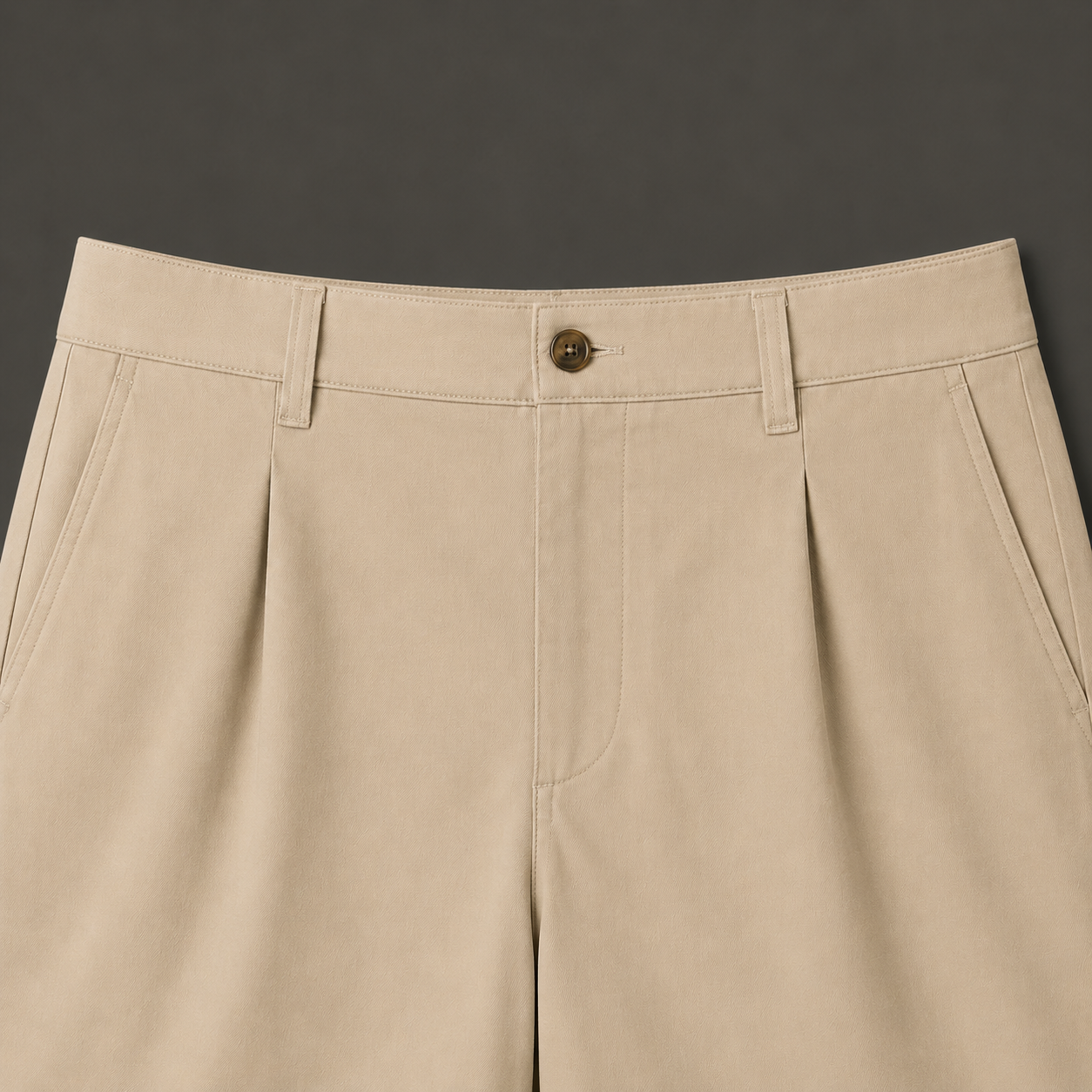 Pleated Casual Shorts Beige detail image