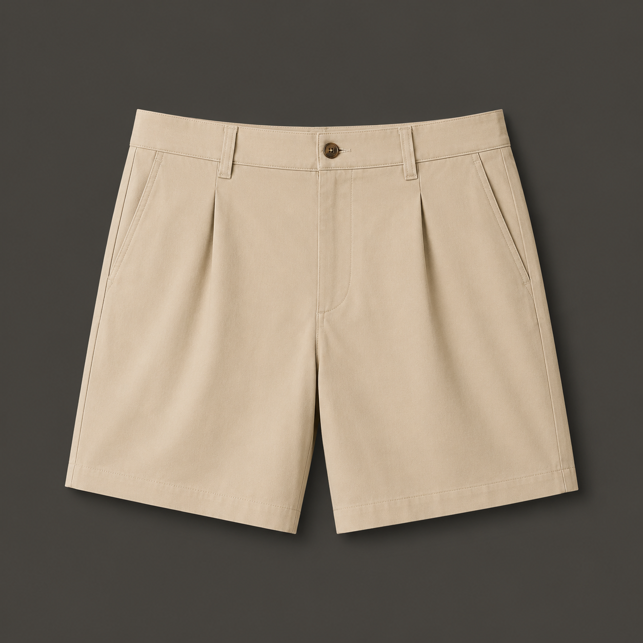 Pleated Casual Shorts Beige main image